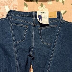 Seven7 Women's Straight Leg Jeans - Dark Indigo